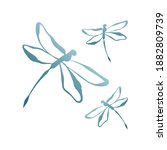 Dragonfly mascot logo design illustration