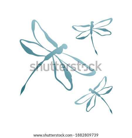 Dragonfly mascot logo design illustration