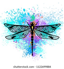 Minimalist Elegant Dragonfly Logo Design Line Stock Vector (Royalty ...