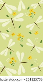 Dragonfly pattern background. Dragonfly illustration pattern. Dragonfly background. Perfect for fabrics, textile, wallpaper, decor. SSTKbackgrounds
