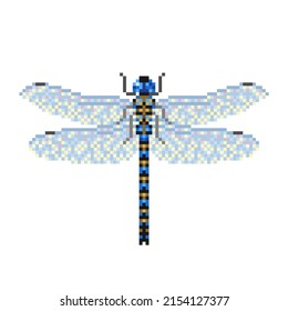 Dragonfly en el estilo de arte de píxeles 