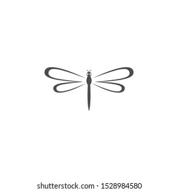Dragonfly sign Branding Identity Corporate line vector logo design template