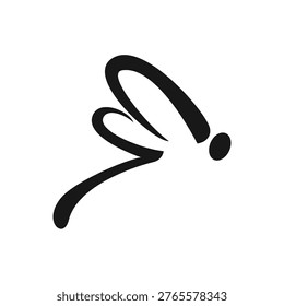 dragonfly silhouette simple logo template