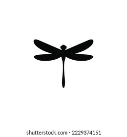 Dragonfly simple flat icon vector