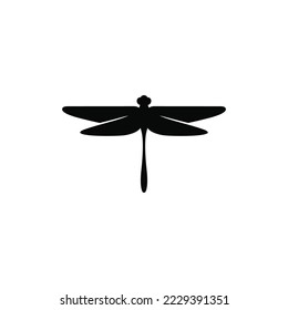 Dragonfly simple flat icon vector