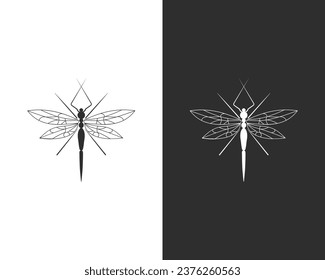 Dragonfly sketchy stock vector Illustration