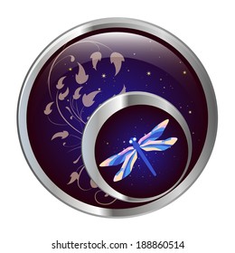 Dragonfly in the starry sky