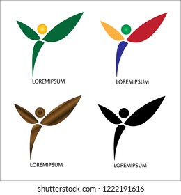 Dragonfly symbol. Initial business logo. Design Letter Y print for identity, icon, symbol of company. Set