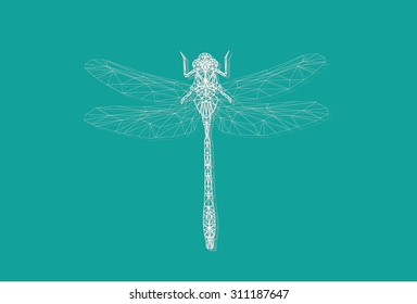 Dragonfly Vector Stock Vector (Royalty Free) 311187647 | Shutterstock