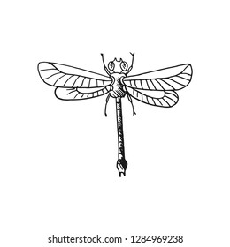 Dragonfly Vector Doodle Sketch Isolated On Stock Vector (Royalty Free ...