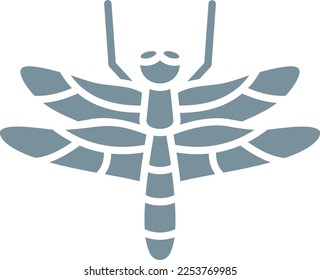 Dragonfly vector icon. Can be used for printing, mobile and web applications.