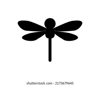 Plantilla de diseño de ilustración de icono de vector de libélula