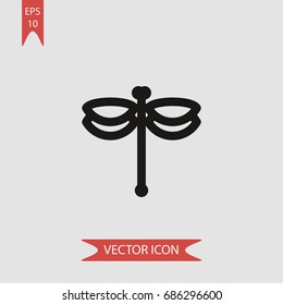 Dragonfly vector icon, illustration symbol
