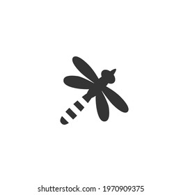 Dragonfly vector, icon on a white background