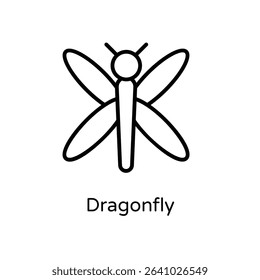 Dragonfly vector icon stock illustration