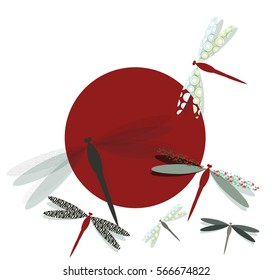 Dragonfly. Vector illustration.