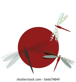 Dragonfly. Vector illustration.