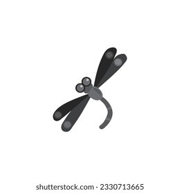 Dragonfly vector illustration isolated on white background.