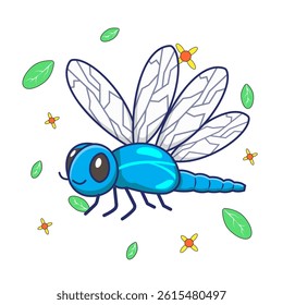 dragonfly vector, insect with wings, dragonfly icon, detailed insect, nature illustration 