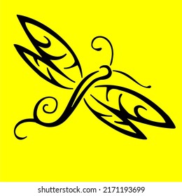 dragonfly vector for logo or illustration
