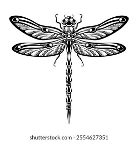 dragonfly vector logo for your design