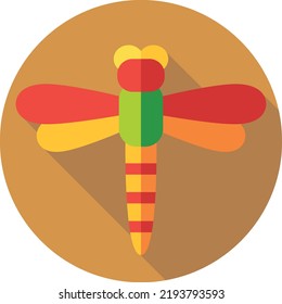 dragonfly vector on white background. isolated Vector icon