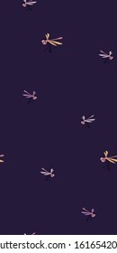 dragonfly vector stylized modern seamless floral seamless pattern