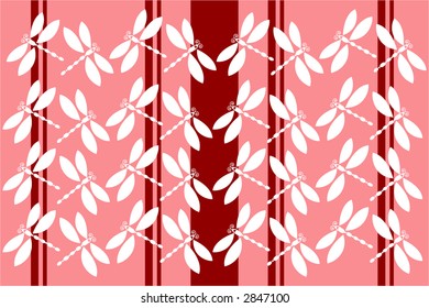 dragonfly wallpaper with stripe  vector (seamless)