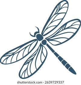 Dragonfly wings arranged in symmetrical pattern with soft gradient colors on white, suitable for decorative layouts, elegant insect themes, and surface design