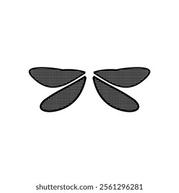 Dragonfly wings icon logo vector. Silhouette insect wings vector icon logo