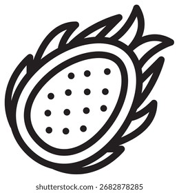 Ícone de vetor moderno Dragonfruit - Modelo de símbolo de ilustração mínima para Web Mobile App UI Design