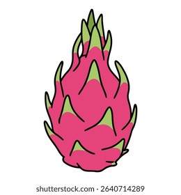 dragonfruit vector illustration, simple design