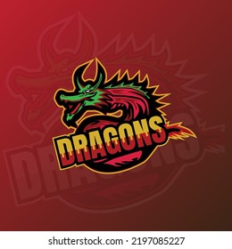 Dragons Esport Logo design template
