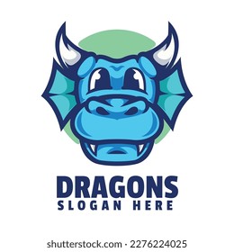 Dragons Mascot Logo Design Vector