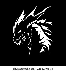 Dragons - Minimalist and Flat Logo - Vector illustration