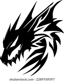Dragons | Minimalist and Simple Silhouette - Vector illustration