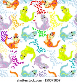 Dragons seamless pattern