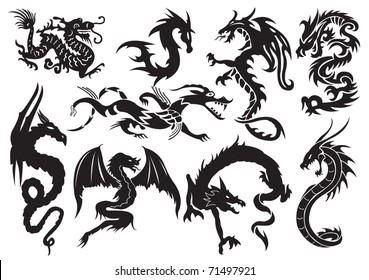 Dragons. Vector illustration