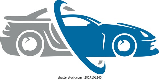Dragrace logo with accent cars sport