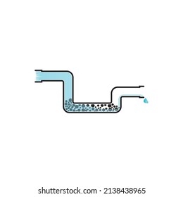 drain block icon vector illustration logo design.