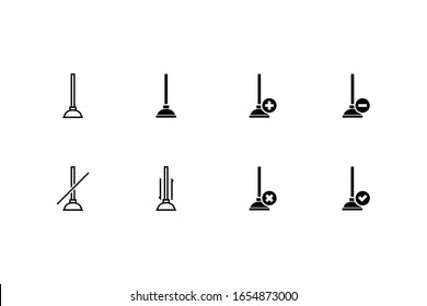 Drain Buster Icon colored Black White