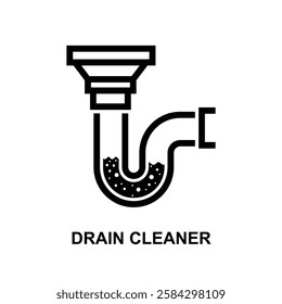 Drain cleaner icon isolated on background vector illustration.