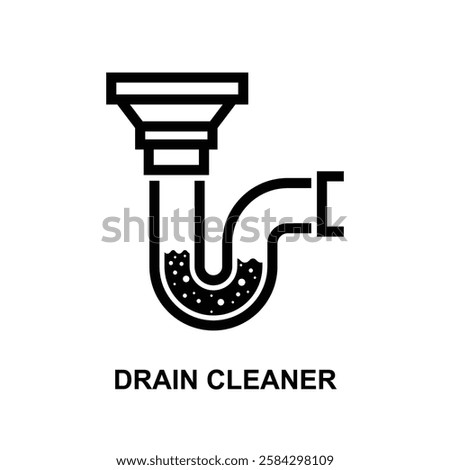 Drain cleaner icon isolated on background vector illustration.