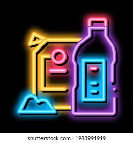 drain cleaning agent neon light sign vector. Glowing bright icon drain cleaning agent sign. transparent symbol illustration