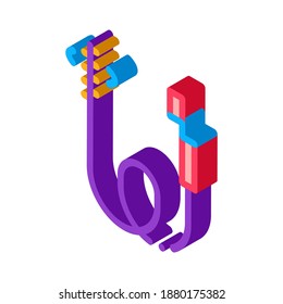 drain cleaning claw icon vector. isometric drain cleaning claw sign. color isolated symbol illustration