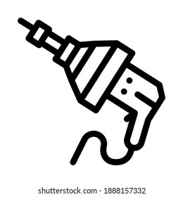 drain cleaning electric tool icon vector. drain cleaning electric tool sign. isolated contour symbol illustration