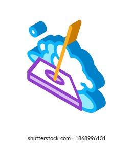 drain cleaning icon vector. isometric drain cleaning sign. color isolated symbol illustration