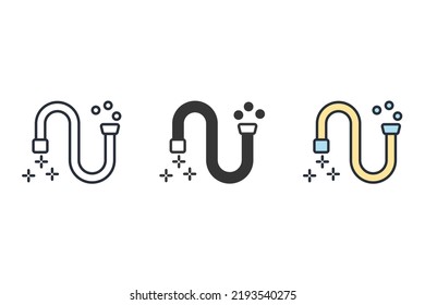 Drain Cleaning Icons  Symbol Vector Elements For Infographic Web