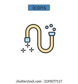 Drain Cleaning Icons  Symbol Vector Elements For Infographic Web