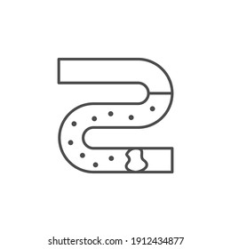 Drain clog line outline icon